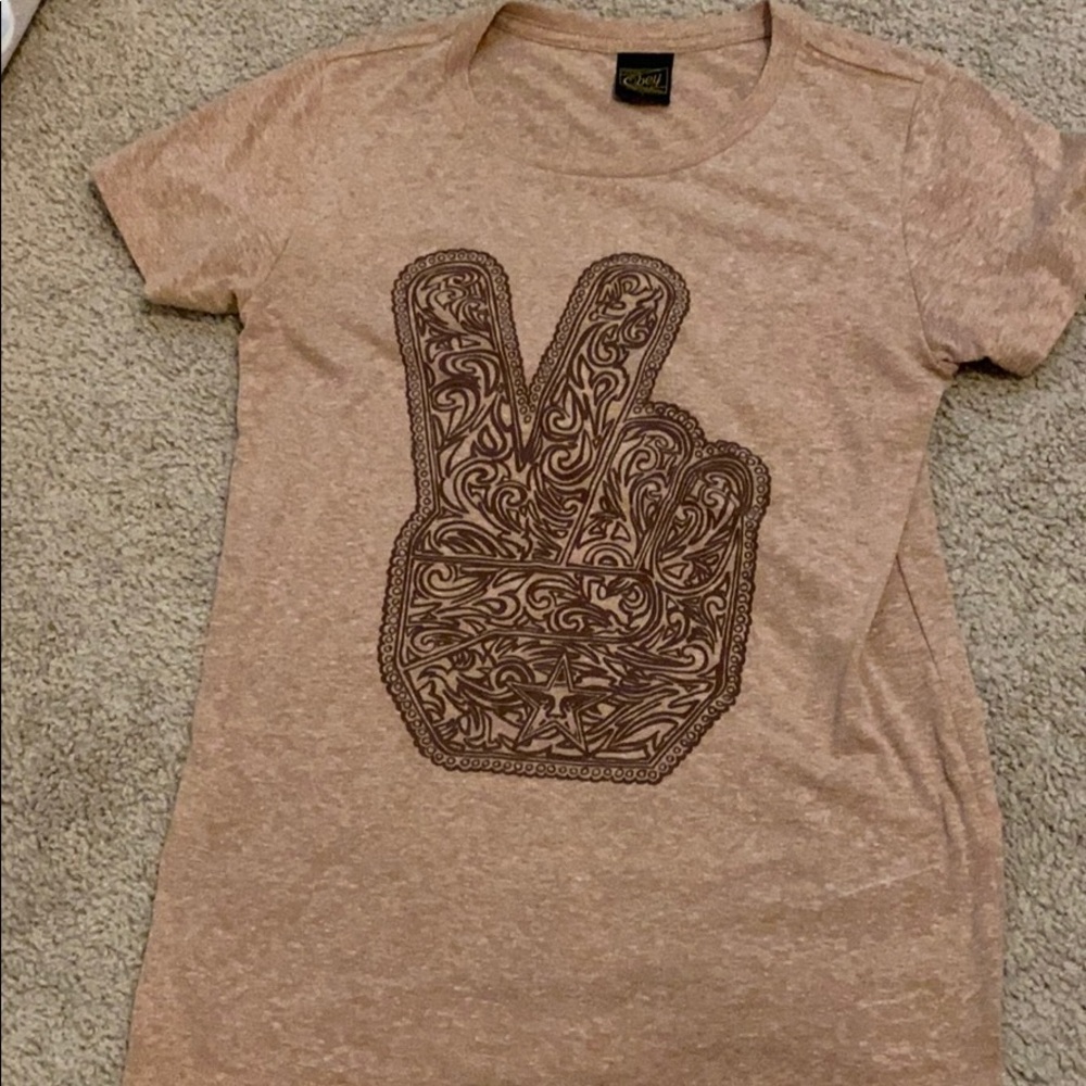 Obey peace sign shirt